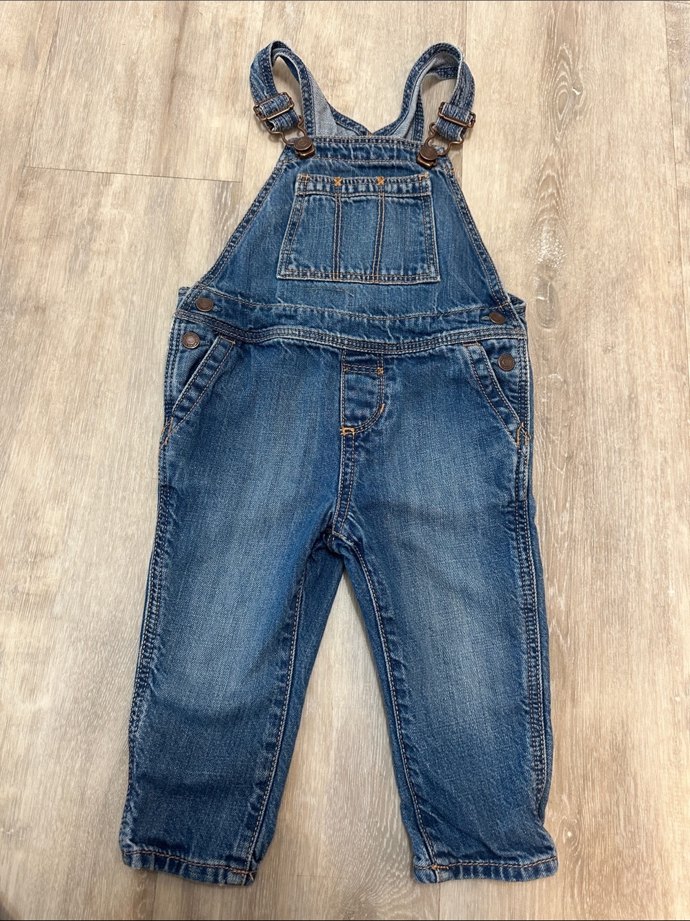 baby GAP Denim Overalls Blue Baby 12-18 Months